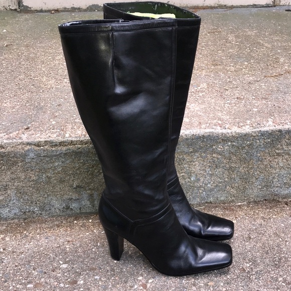 nine west square toe boots
